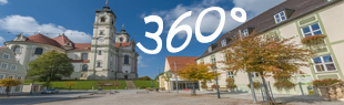 360° Panorama vom Marktplatz Ottobeuren