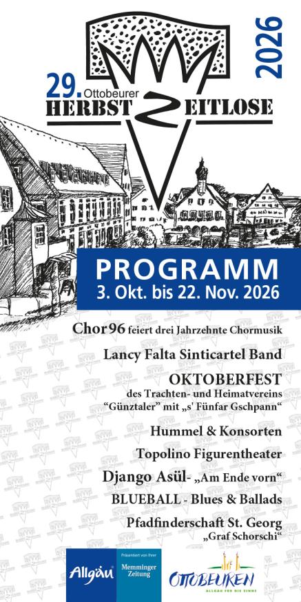 29. Ottobeurer Herbstzeitlose 2026 29. Ottobeurer Herbstzeitlose 2026